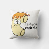 現金貧しいカーブ豊かな枕 クッション (裏面)