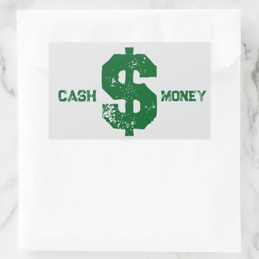 現金 長方形シール (バッグ)