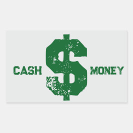 現金 長方形シール