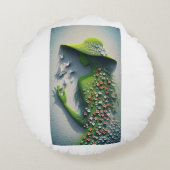 現頭が切れる在 ラウンドクッション (裏面)