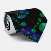 球のダンスII -宇宙バイオレット及びティール（緑がかった色） ネクタイ (ロール)