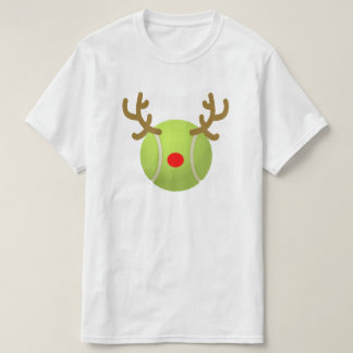 球のトナカイのテニスのTシャツのおもしろいなクリスマスのギフト Tシャツ