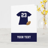 球のバースデー・カードが付いているあなたのフットボールのワイシャツ カード (黄色い花)