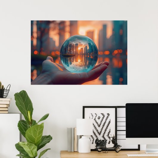 球の内側 ポスター (ホームオフィス)