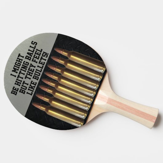 球の卓球に当るおもしろいな弾丸の引用文 卓球ラケット (横)