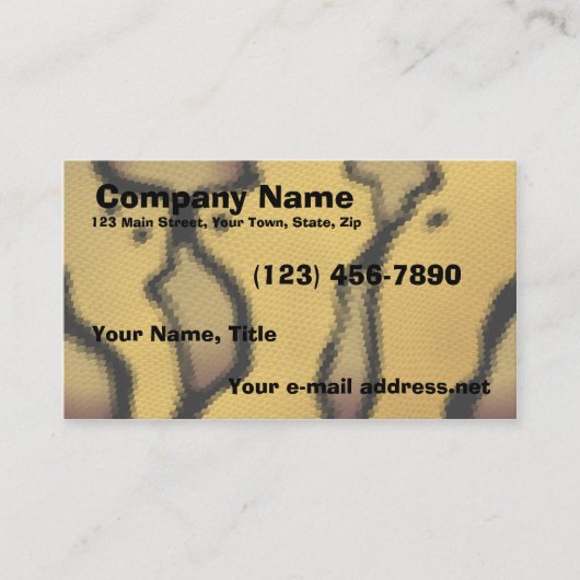 球の大蛇のスネークスキン 名刺 (正面)
