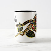 球の大蛇のヘビのマグの危ない美しい ツートーンマグカップ (中央)