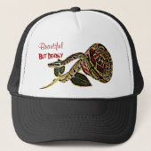 球の大蛇のヘビの帽子の危ない美しい キャップ (正面)