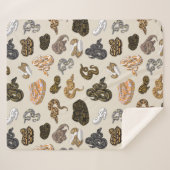 球の大蛇のヘビはパターンを変形させます シェルパブランケット (正面(横))