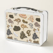 球の大蛇のヘビはパターンを変形させます メタルランチボックス (裏面)