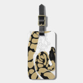 球の大蛇のヘビ ラゲッジタグ (正面縦)