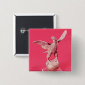 球の広げられた翼を持つワシ 缶バッジ (正面&裏面)