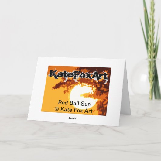 球の日曜日の赤いクリスマス シーズンカード (裏面)