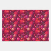 球の音楽ギフトラップ、赤 ラッピングペーパーシート (正面3)