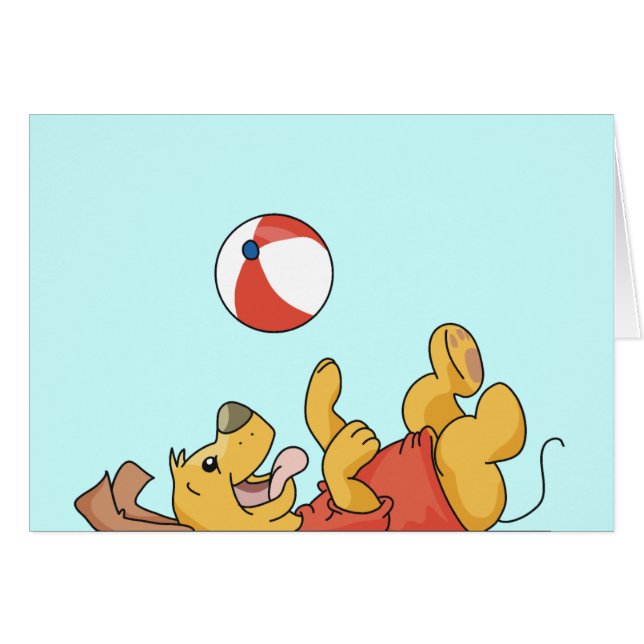 球のTシャツおよびギフトと遊んでいる犬 (正面横)