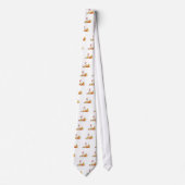 球のTシャツおよびギフトと遊んでいる犬 ネクタイ (正面)