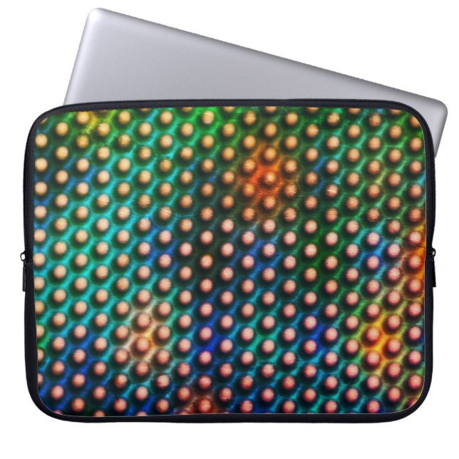 球や穴のように見えるスケッチ円 ラップトップスリーブ (正面)