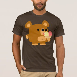球を持つかわいい漫画くま:) Tシャツ