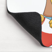 球を持つブラウンの子犬 マウスパッド (コーナー)