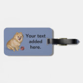 球を持つポメラニア犬犬 ラゲッジタグ (裏面横)
