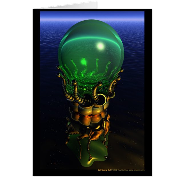 球を熟視しているDali (正面)