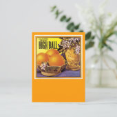 球カリフォルニア高いオレンジ ポストカード (スタンド正面)