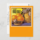 球カリフォルニア高いオレンジ ポストカード (正面/裏面)