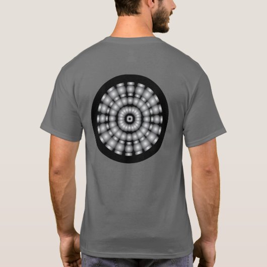 球サイケデリックダーツボード Tシャツ (裏面)