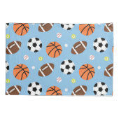 球スポーツがテーマのパターン男の子部屋の装飾 枕カバー (裏面)