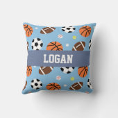 球パターン男の子のスポーツ部屋の装飾の枕 クッション (裏面)