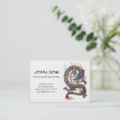 球体の入れ墨が付いているクールな東洋の日本のドラゴン 名刺 (スタンド正面)