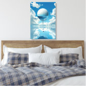 球体の形をした荷車を引く球体 キャンバスプリント (インサイチュ (寝室))