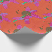 球及び蝋燭及びヒイラギ ラッピングペーパー (角)