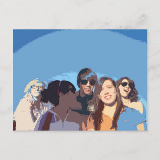 球場での変化したグループ ポストカード