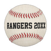 球帽子付き野球文字 野球ボール (裏面)