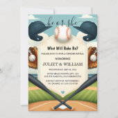 球技場で野球の男女おもしろいが明かす 招待状 (正面)