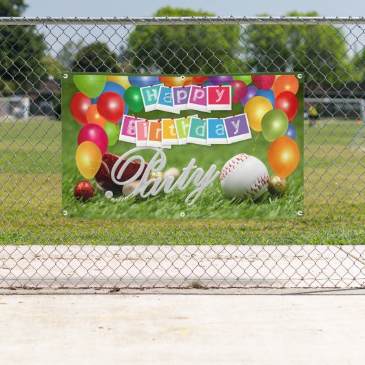 球技選手パーティーハッピーバースデー 横断幕 (インサイチュ)