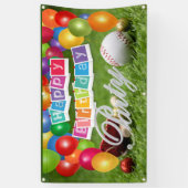 球技選手パーティーハッピーバースデー 横断幕 (縦)