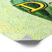 球根と種子の赤と黄色のチューリップ ポスター (角)