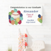 球根カラフルスポーツ卒業式パーティー 横断幕 (インサイチュ)