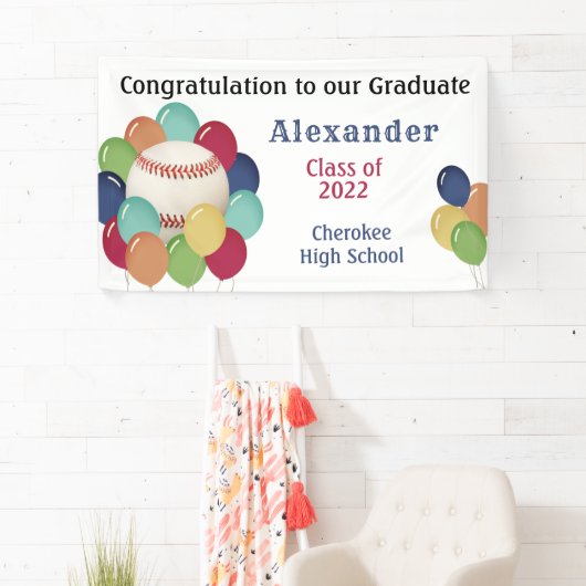 球根カラフルスポーツ卒業式パーティー 横断幕 (インサイチュ)