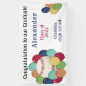 球根カラフルスポーツ卒業式パーティー 横断幕 (縦)