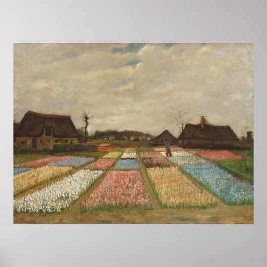球根フィールド – ファンゴッホ花風景 ポスター (正面)