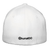 球根ホワイトキャップ 刺繍入りキャップ (裏面)