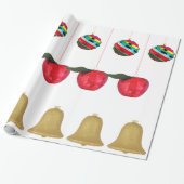 球根、リンゴ、ベルラッピング紙 ラッピングペーパー (アンロールド)