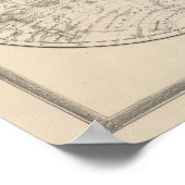 球状の投影の世界 ポスター (角)