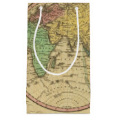 球状投射の世界の地図 スモールペーパーバッグ (正面)