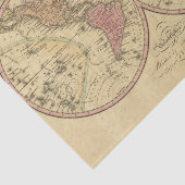 球状投射の世界の地図 薄葉紙 (詳細)