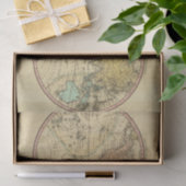 球状投射の世界の地図 薄葉紙 (ギフト)