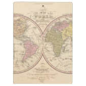 球状投射2の世界の地図 クリップボード (裏面)
